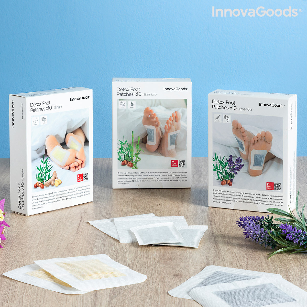 Detox Foot Patches Bamboo InnovaGoods 10Units