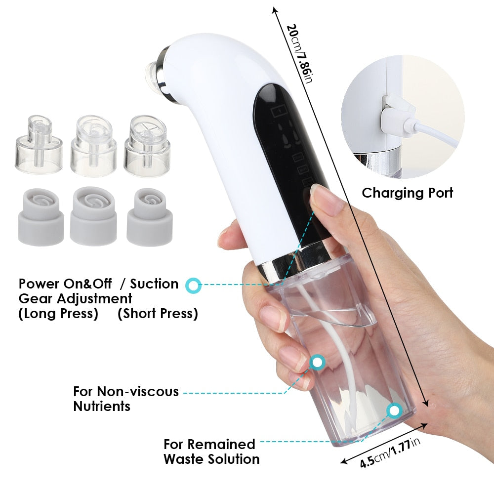 Electric Small Bubble Blackhead Remover USB Rechargeable Water Cycle
