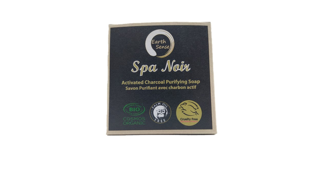 Organic Certified Spa Noir - Solid Shampoo with activated charcoal -