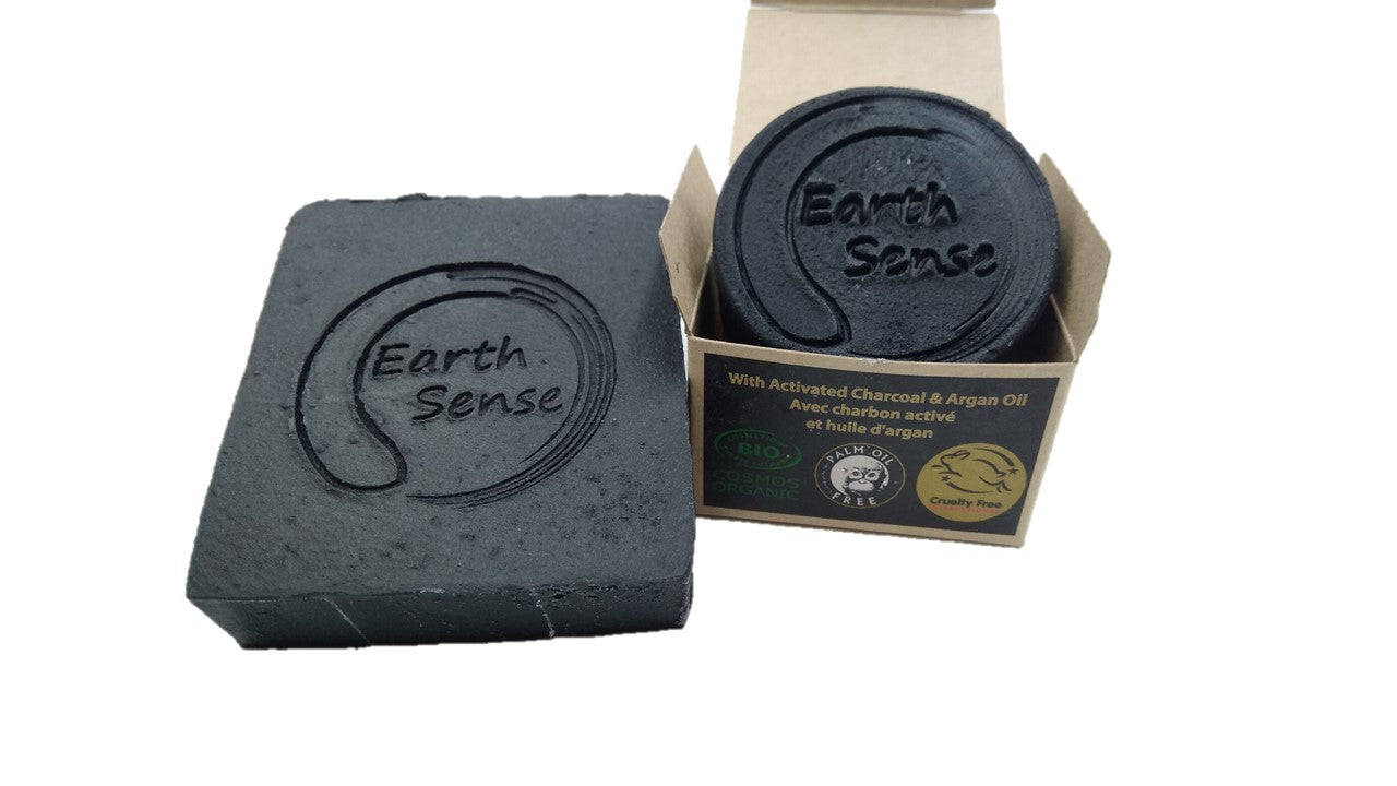 Organic Certified Spa Noir - Solid Shampoo with activated charcoal -