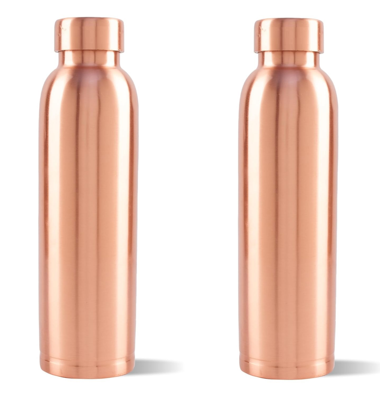 Plain Copper Water Bottle 1 Litre Pack of 2