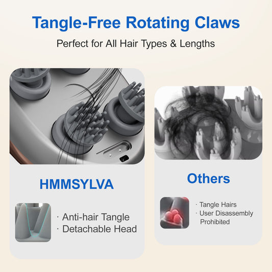 Hair Relaxation Tool 3D Massage Comb Smart Scalp Massager Relieves Fatigue Essential For Home And Office Rechargeable Massager