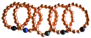 Azure Green JB10COPV 10 mm Copper with Asst Stone Bracelet