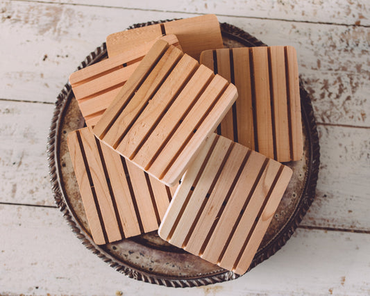 Alder Wood (Untreated) Soap Dishes - will last for years!